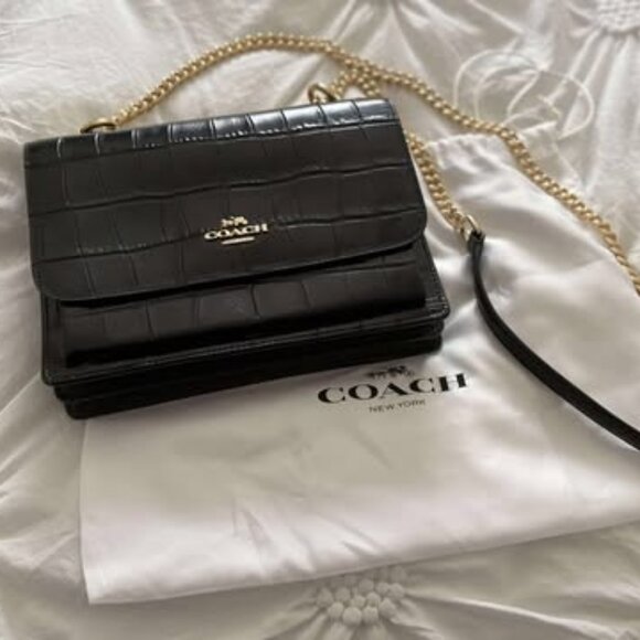 Coach Klare Crossbody Bag – Black with Gold Chain - Picture 4 of 4